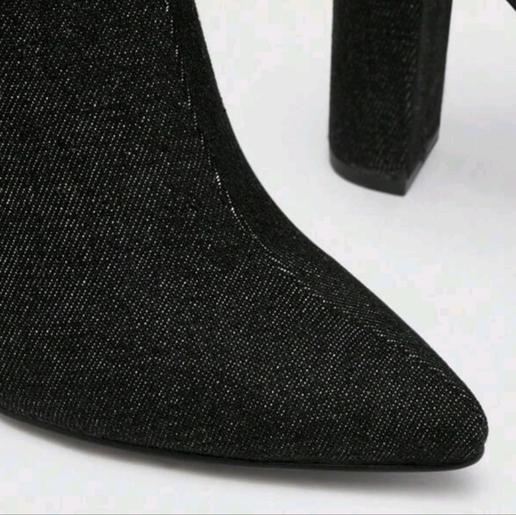 Everyday Chunky Slouchy Black Over the Knee Boots - Picture 5 of 8